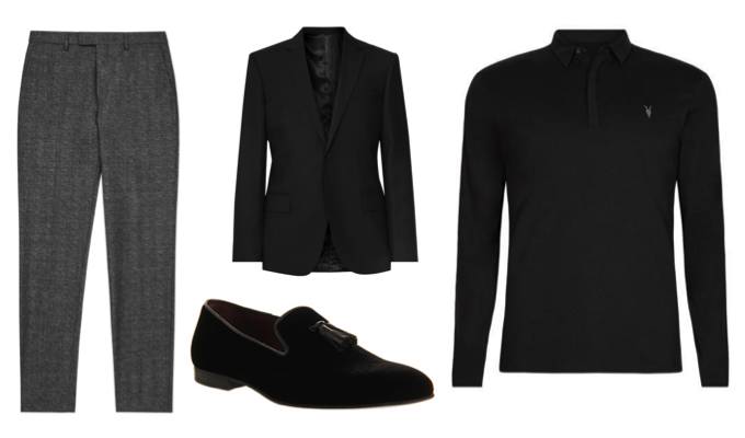 Men's Smart Long Sleeve Polo Shirt Outfit Idea