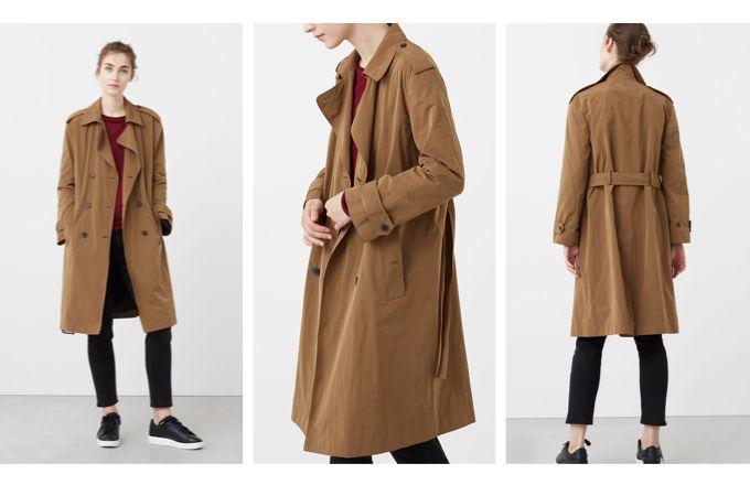 Mango Women's Double Breasted Trench Coat