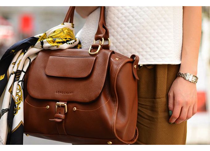 Handbag Tied with Scarf