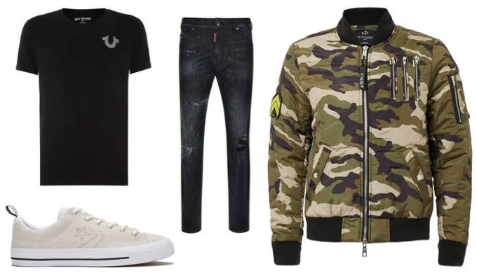 Camo Bomber Jacket Outfit Men | vlr.eng.br