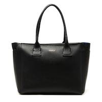 Women's Black Leather Tote Bag