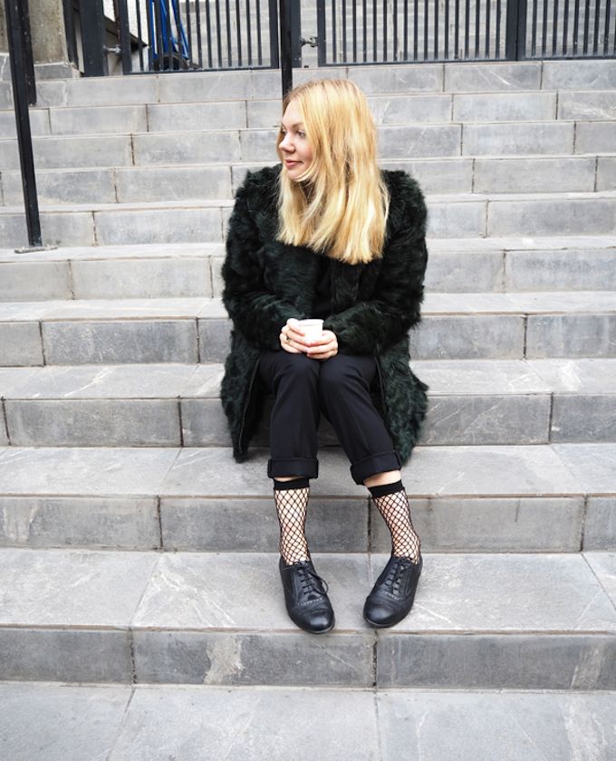 Gabriella Lundgren Fishnet Socks Style