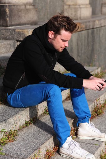 Men's Black Designer Hoodie