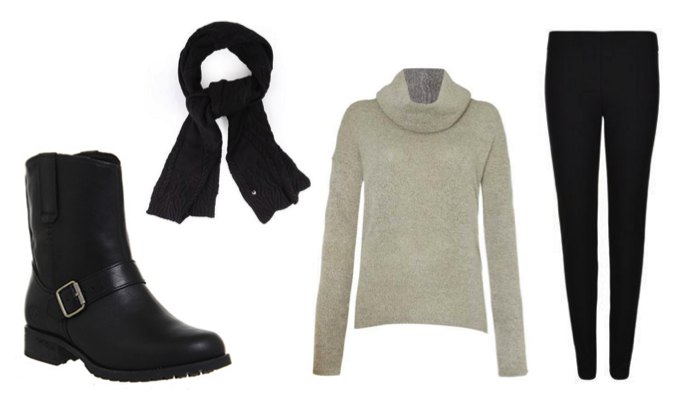 Leggings and Oversized Knitwear Outfit Idea