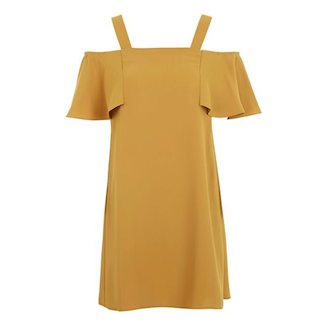Mustard Bardot Dress