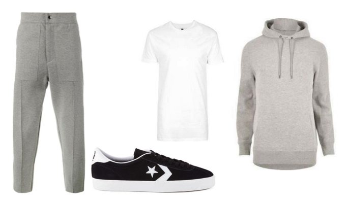 Men's Longline Hoodie Outfit Idea