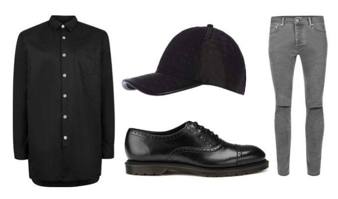Men's Longline Shirt Outfit Idea