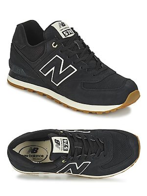 Men's Black New Balance 574 Trainers