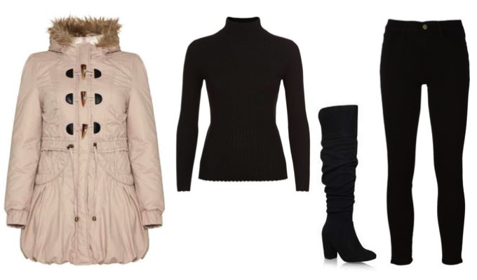 Women's Smart Parka Jacket Outfit Idea