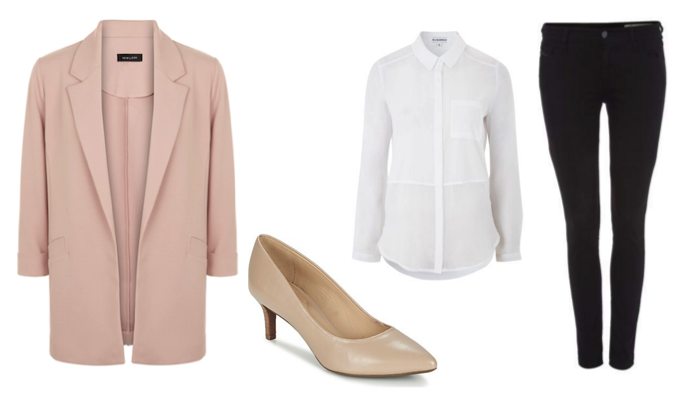 Women's Denim Jeans Work Outfit Idea