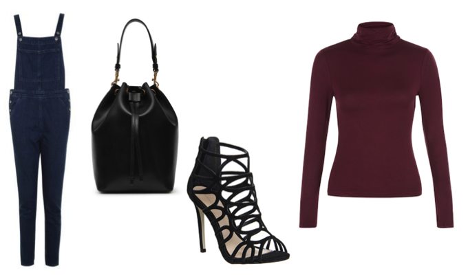 Women's Denim Dungarees Work Outfit Idea