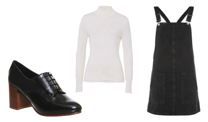 Women's Denim Dress Work Outfit Idea