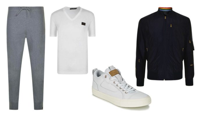 Men's Joggers & Bomber Jacket Outfit Idea