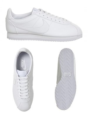 Women's Nike White Cortez Leather Trainers
