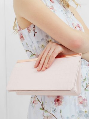 Ted Baker Miley Exotic Leather Clutch Bag