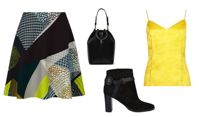Women's Cami Top & Skirt Outfit Idea