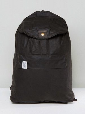 Mens Barbour Wax Leather Backpack