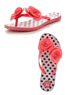 Womens Zaxy Floral Flip Flops