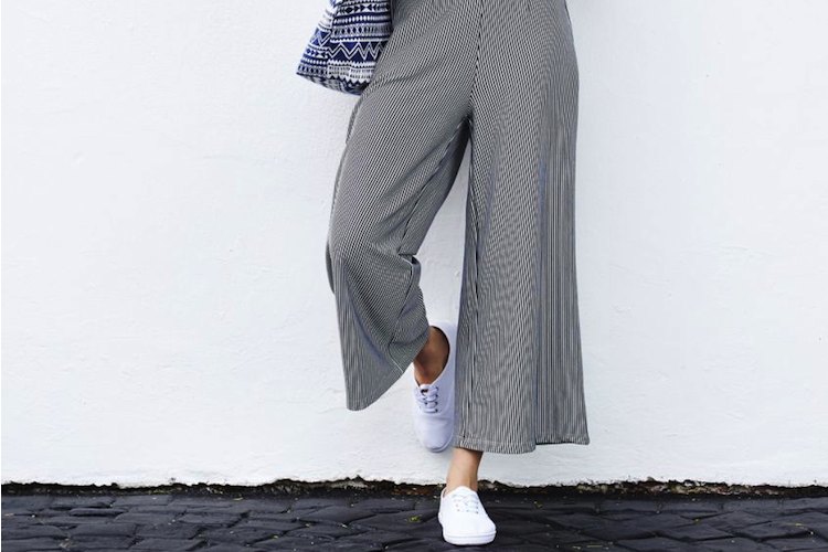 Sale > wide leg pants with sneakers > in stock