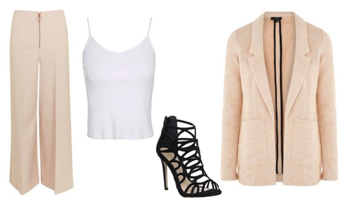 Women's Wide Leg Trousers Outfit Idea for the Office