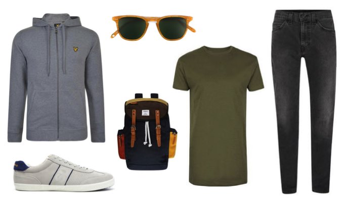 Men's Holiday Black Jeans Outfit Idea