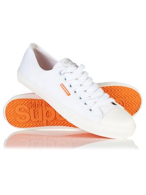 superdry white plimsolls