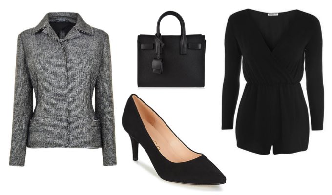 Playsuit Office Outfit Idea