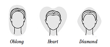 Diamond, Oblong and Heart Face Shapes