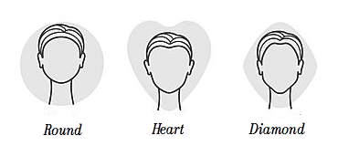 Round, Heart and Diamond Face Shapes