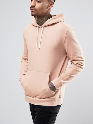 Mens ASOS Seashells Pink Hoodie
