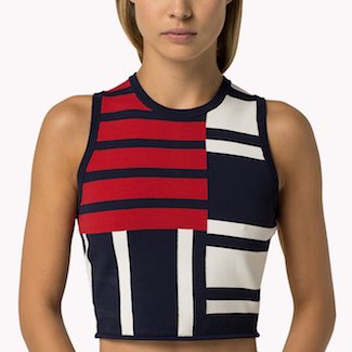 Viscose Patchwork Top Gigi Hadid