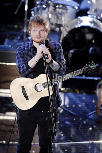 Ed Sheeran Wearing a Plaid Shirt