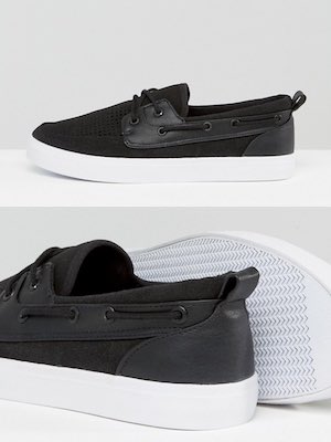 Mens ASOS Faux Suede Boat Shoes