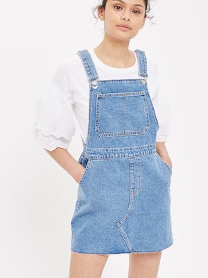 Topshop Moto Pinafore Dress