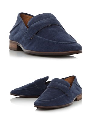 Bertie Blue Saddle Loafers