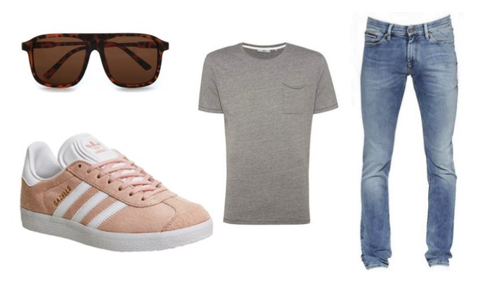 mens pink t shirt outfit