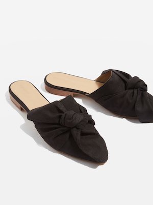 Topshop Bow Slip on Mules