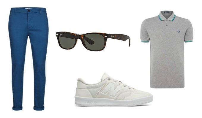 Men's Chinos, Polo Shirt and Trainers Outfit Idea for a BBQ