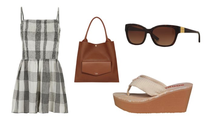 Wedge Sandals and Playsuit Outfit Idea