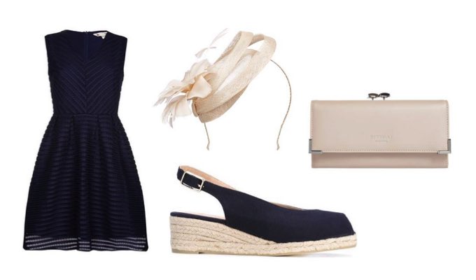 Wedge Slingbacks and Dress Outfit Idea