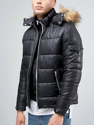 Men's Black Quilted Jacket