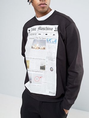 Men's Moschino Print Jumper