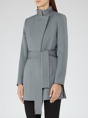 Women's Grey Belted Coat