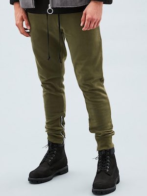 Mennace Khaki Tapered Joggers