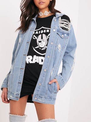 PrettyLittleThing Longline Denim Jacket