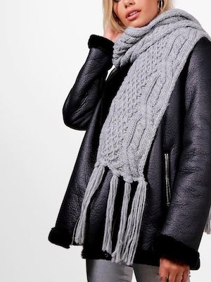 Women's Boohoo Chunky Knitted Scarf
