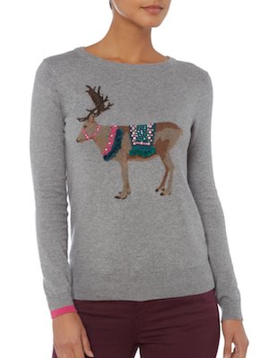 Women's Joules Embellished Christmas Jumper