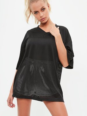Missguided Airtex Longline Tee