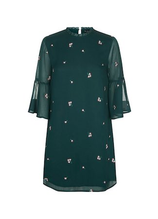 New Look Green Chiffon Dress