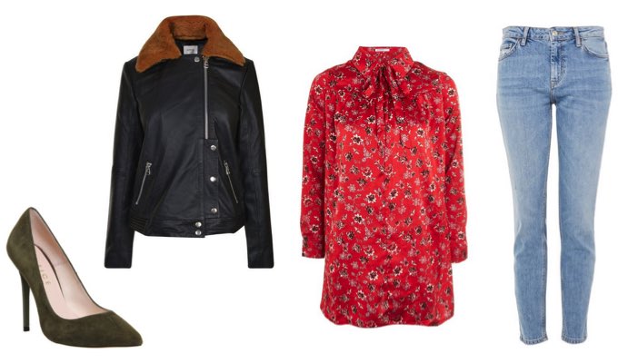 Women's Shirt Dress and Jeans Outfit